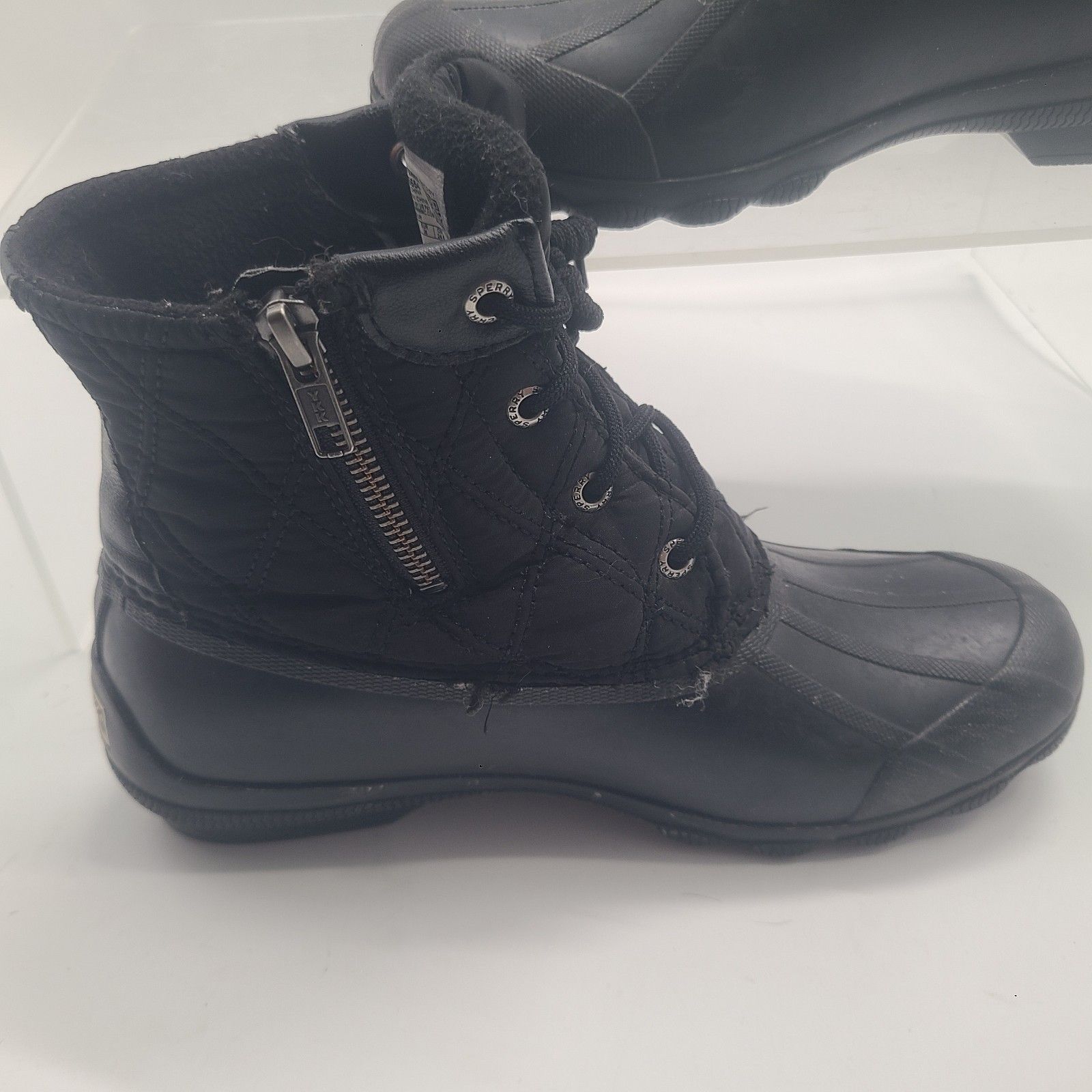 Sperry Women's Saltwater Seacycled Nylon Rain Snow Booties Black 7.5 Sts85654 — image 4 of 8